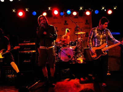 Former Red Sox pitcher Bronson Arroyo took to the stage for a live set.