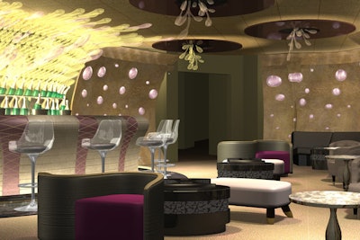 The ship's adult-only nighttime entertainment area includes five distinct bars and clubs, such as Pink, an upscale cocktail lounge serving Champagne and top-shelf liquor.