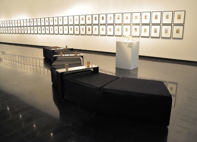 Decorators used minimal furniture inside the museum, so that it would not overpower the facility or the art.