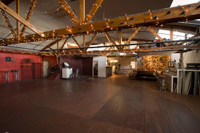 The 6,000-square-foot Studio West accommodates 350 standing guests, 125 seated attendees, or 500 for an event with a band.