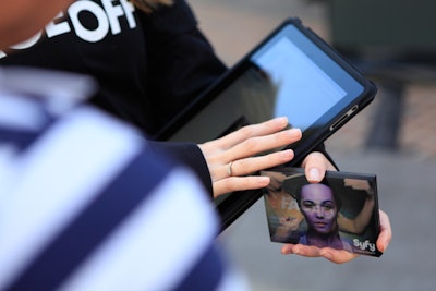 An iPad set to the Face Off Facebook page encouraged consumers to log in to their accounts and like the show.