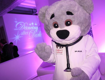 The medical center's mascot, Mr. Bear, made an appearance and took photos with guests.