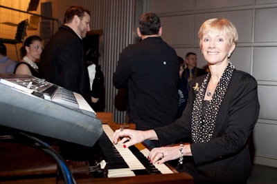 Nancy Faust, formerly the White Sox organist, played peppy songs such as 'Build Me Up Buttercup.'