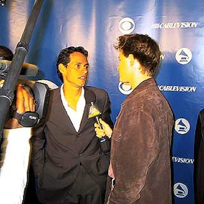 Grammy winner Marc Anthony was interviewed in the media room following the Grammy awards press conference at Madison Square Garden.