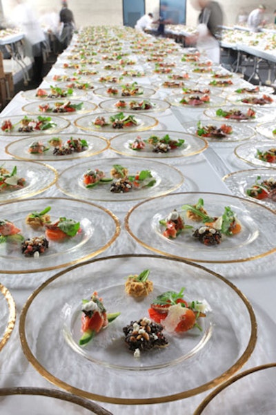 Chef Suzanne Goin of Lucques catered the dinner, a camera-friendly antipasto plate.