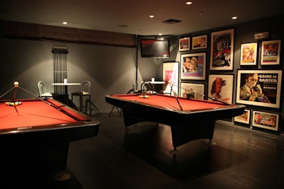 Spot 5750 offers rows of pool tables.