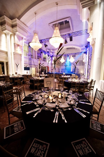 Thirty tables were set up around the ring so guests could enjoy dinner while taking in the spectacle.