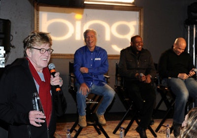 Microsoft search engine Bing took over a partially vacant building on Main Street to host the Bing Bar. From January 21 to 26, the branded venue hosted cocktail receptions, dinners, and moderated panel discussions with reps from Sundance films.