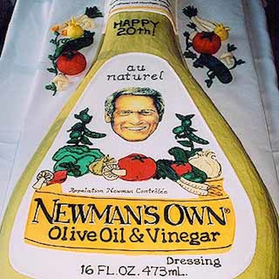 Creative Cakes recreated the Newman's Own salad dressing bottle.