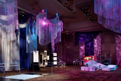 The decor in the reception area outside of the ballroom highlighted the dance area where members of the Nevada Ballet Theatre performed before the program.