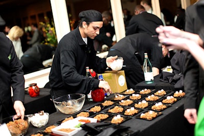 The cocktail reception offered tasting stations from more than 40 local restaurants.