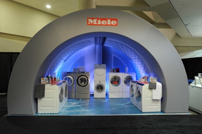 Show participant Miele housed its products under a grey arch.