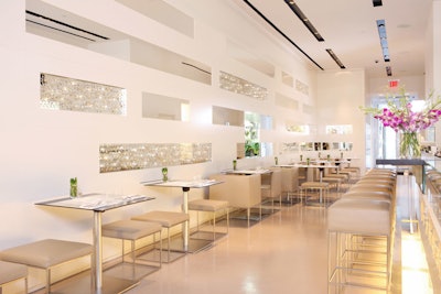 Café Kristall, which sits to the rear of Swarovski's store in SoHo, offers a 24-seat dining room.