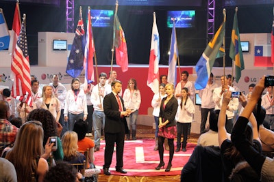 M.C.s provided commentary on the contest and introduced each round.