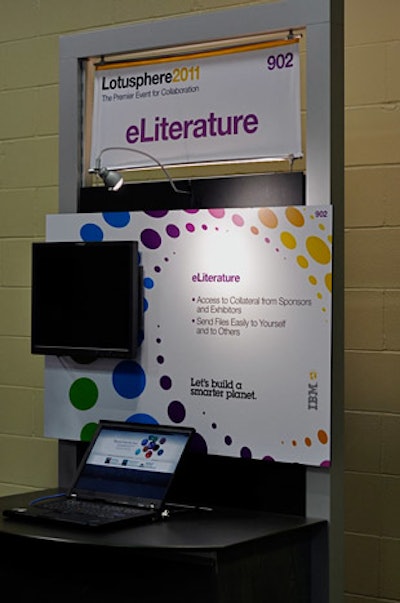 At the eLiterature kiosks, attendees could pull up information from exhibitors and email it to themselves.