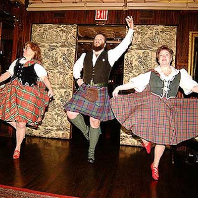 After dinner dancers from the Cameron Scottish Music Ensemble performed traditional Scottish dances. (Photo by Dan D'Errico)