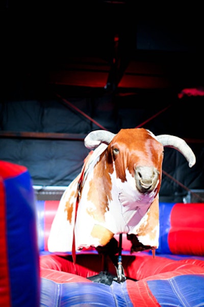 A mechanical bull underscored the Wild West theme at ESPN the Magazine's party.