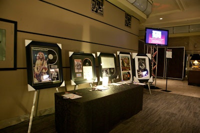 Signed Led Zeppelin and Pink Floyd albums were among the items available in the silent auction.
