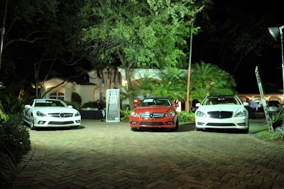 Mercedes-Benz of Coral Gables and Cutler Bay sponsored the party and displayed three vehicles in front of the home.