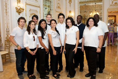 Students from Palm Beach State College helped package the auction items and transport them to guests' cars.