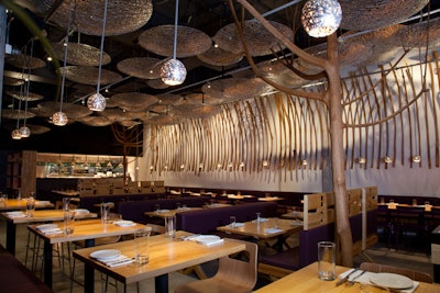 The design by Carl J. Myers and Marcie de La Rosa of De La Rosa Studio Inc. incorporates elements by local artisans.