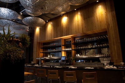 The bar can seat 20 people.