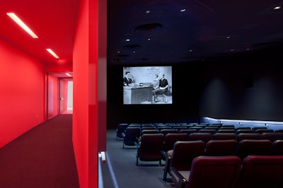 The new Ann R. and Andrew H. Tisch Education Center sits on the west side of the building and includes the intimate 68-seat Celeste and Armand Bartos Screening Room.