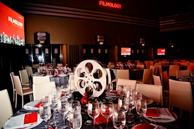 Centerpieces were crafted from film canisters.