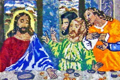 One of the newest exhibits is a 14-foot-long recreation of The Last Supper made entirely of dryer lint.