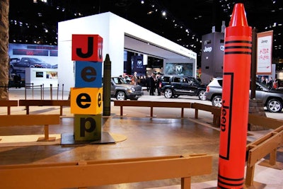 Jeep also had an interactive, playgroundlike area for young guests.