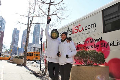 From Thursday through Monday, AOL's StyleList.com parked its makeover bus at 65th Street and Columbus Avenue. The mobile marketing platform was outfitted with salon chairs, mirrors, and a lounge in the rear.