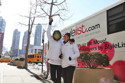 From Thursday through Monday, AOL's StyleList.com parked its makeover bus at 65th Street and Columbus Avenue. The mobile marketing platform was outfitted with salon chairs, mirrors, and a lounge in the rear.