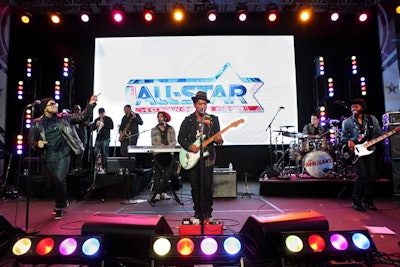 Bruno Mars performed a concert as part of the televised pregame show.