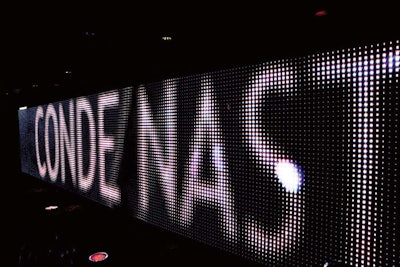 A 40-foot LED wall announced Condé Nast Traveler’s Hot List party in Las Vegas in April 2010.
