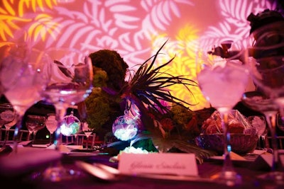 Chicago’s Event Creative used tiny wireless LEDs to illuminate driftwood centerpieces for the Adler Planetarium’s Celestial Ball in September.