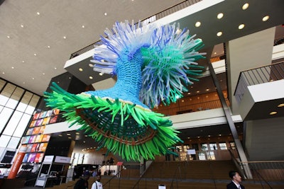 Balloon sculptures from Jason Hackenwerth created a splashy look at the TED Conference.