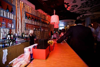 More than 200 guests filled District's lounge, which has two bars.