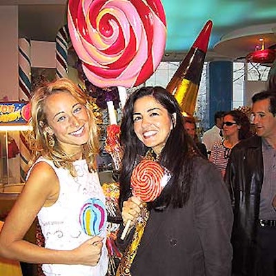 At the Kids in Candyland fund-raiser for the Lenox Hill Neighborhood House at Dylan's Candy Bar, co-chair Alex Kramer posed with Dayssi Olarte de Kanavos.