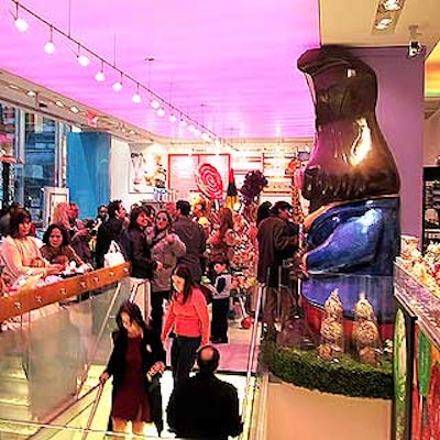 Donors and their children walked throughout the brightly colored two-story sugar emporium.
