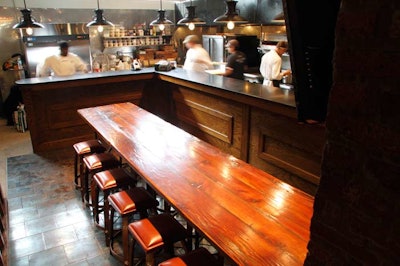 Frontier's semiprivate chef's table can seat 12.