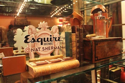 Much like Esquire's residential pop-ups, the showcase for its new home collection offers minimal signage from the magazine, save for some artfully placed magazine covers and logos.