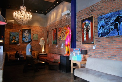The Stage's decor includes work by local artists.