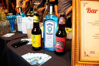 The bar offered local beers and special 'Tedtini' cocktails made with Bombay Sapphire Gin.