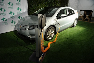 For the second year, Global Green USA showed off the new Chevy Volt electric vehicle with extended range.