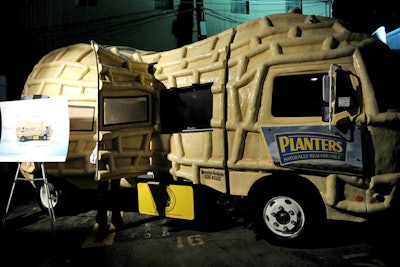 At Global Green's event, Planters debuted its biodiesel-powered Nut Mobile.