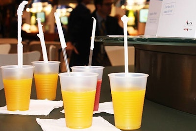 A.C.S. served fruit smoothies at its exhibit during the day and cocktails in the evening. A spokesperson said the company created a less elaborate exhibit this year and opted to put the money toward the smoothie machine and supplies.