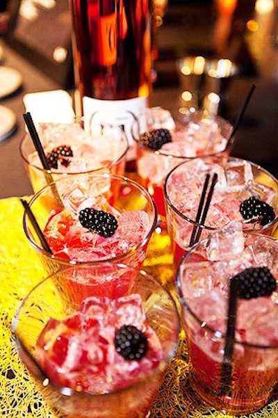 Many of the Cocktail Lab's six signature drinks were prepared with fruit, including blackberries and citrus.