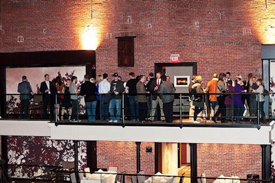 The six bars were spread out over the fifth-floor rotunda in the Liberty Hotel.