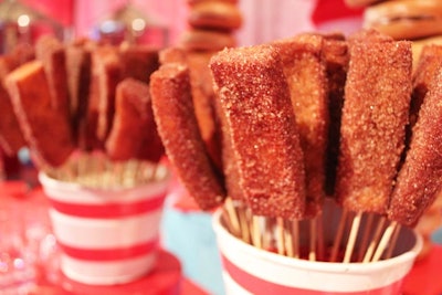 Bookmark-shaped brioche French toast sticks were also among the nibbles in the buffet.