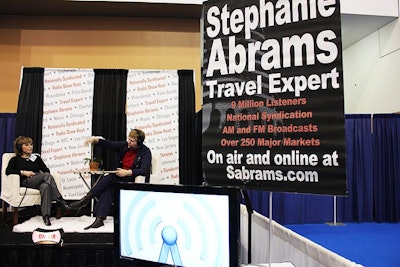 In addition to a seminar, nationally syndicated radio show host Stephanie Abrams (pictured right) provided tips for attendees from her booth on the show floor.